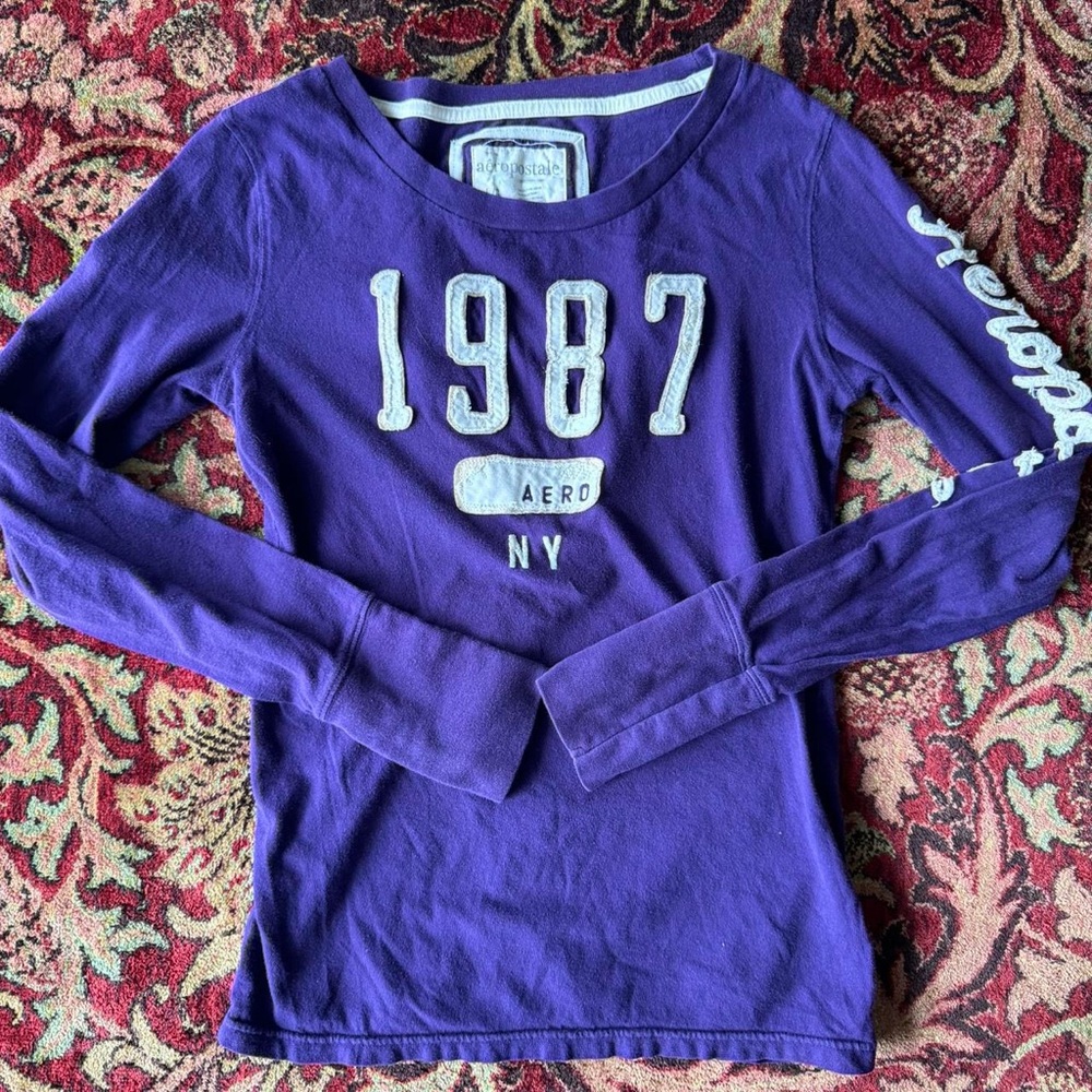 Aeropostale Women's Purple Long Sleeve Tee